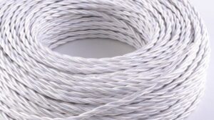 Cavo treccia TV DG70+DG70C seta bianco