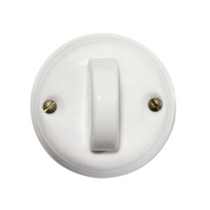 PULSANTE ROTATIVO - MOON PORCELLANA BIANCA - 1 FOR