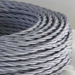 CAVO TRECCIA SETA GRIGIO - MM 3 X 1.5 - MT. 100