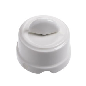 INTERRUTTORE-DEVIATORE A ROTAZIONE PORCELLANA BIAN