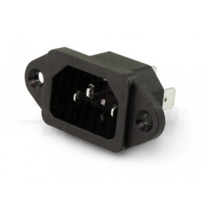 SPINA DA PANNELLO C14 3POLI FASTON 6.3MM