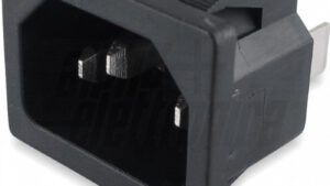 SPINA DA PANNELLO C14 3POLI FASTON 6.3MM