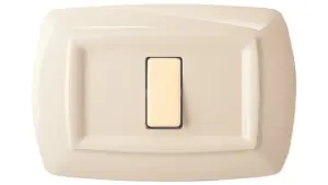 Placca tondo' 1 modulo avorio