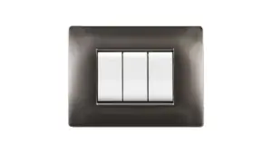Placca mylife q 3 moduli alluminio notte