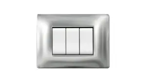 Placca mylife q 3 moduli cromo