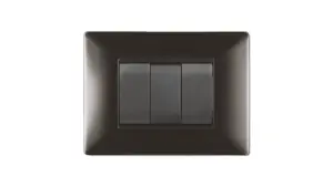 Placca mylife q 3 moduli grigio scuro