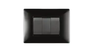 Placca mylife q 3 moduli nero