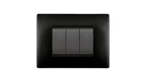 Placca mylife q 3 moduli nero opaco