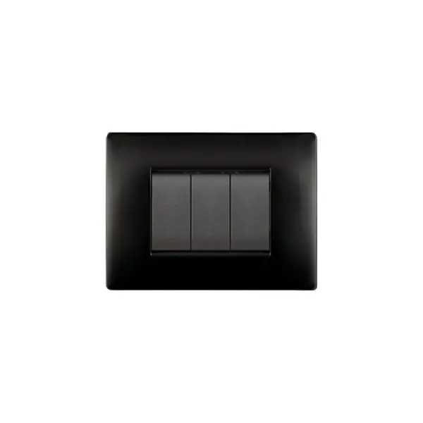 placca-mylife-q-3-moduli-nero-opaco