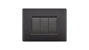 Placca mylife q 3 moduli vulcano grigio notte