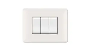 Placca mylife q 3 moduli bianco