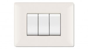 Placca mylife q 4 moduli bianco