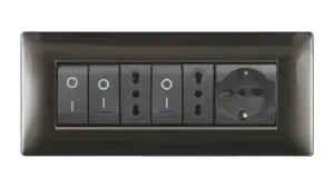 Placca mylife q 7 moduli grigio scuro