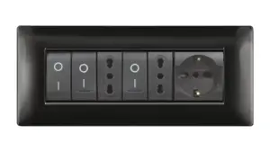 Placca mylife q 7 moduli nero