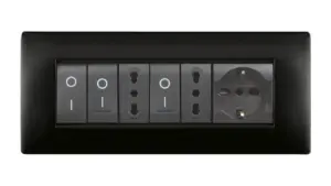 Placca mylife q 7 moduli nero opaco