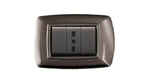Placca mylife 3 moduli alluminio notte