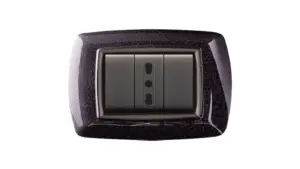 Placca mylife 3 moduli nero glittering