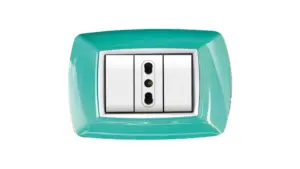Placca mylife 3 moduli verde acqua