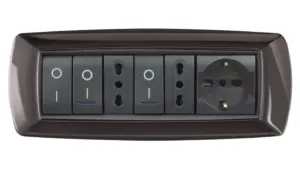 Placca mylife 7 moduli grigio scuro