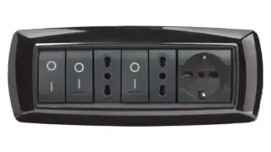 Placca mylife 7 moduli nero