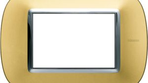 BTicino Axolute placca ellittica 3 mod oro satin