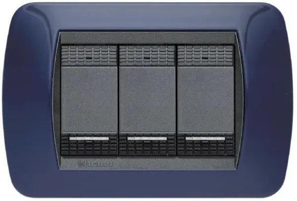 bticino-placca-livinglight-3-mod-blu-solid