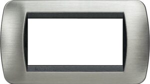 BTicino Placca Livinglight 4 mod ac spazzolato