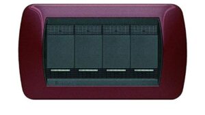 BTicino Placca Livinglight 4 mod amaranto metal