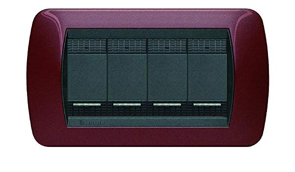 bticino-placca-t-4-mod-amaranto-metal