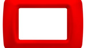 Placca 3 mod rosso geranio Top System