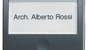 Pulsante playbus targa portanome illuminabile