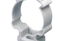 Clip supporto a collare tubo d25 grigio ral 7035