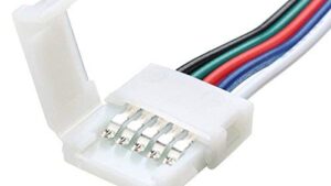 CONNETTORE CON CAVI STRIP LED RGBW IP20 12MM BIANCO