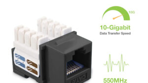 KEYSTONE JACK RJ45 CAT6 UTP NERO