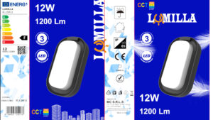 PLAFONIERA TARTARUGA 12W 3CCT OVALE 1200LM