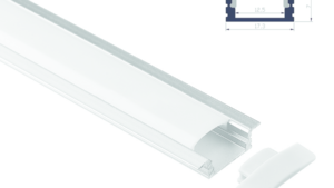 PROFILO ALLUMINIO INCASSO 1PC=2M STR LED 12,5mm
