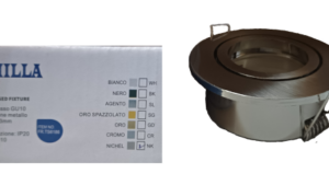 FARETTO GU10  F70MM D84MM NICHEL SATINATO