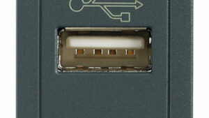 PRESA USB GRIGIO CON MORSETTI IDEA