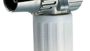 CONNETTORE TV-RD-SAT FEMMINA 90° BIANCO