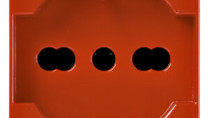 PRESA 2P+T 16A UNIVERSALE ROSSO