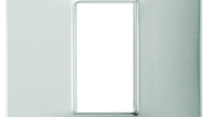 Placca 1 Modulo Alluminio Spazzolato Plana