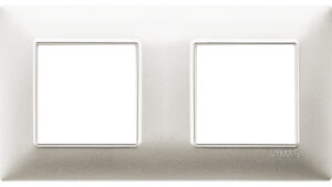 Placca 4 (2+2) Moduli Int 71 Nichel Op. Plana