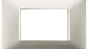 Placca 3 Moduli Nichel Opaco Plana