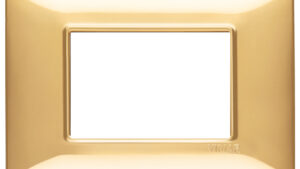 Placca 3 Moduli Oro Lucido Plana