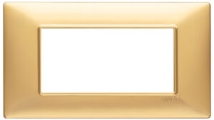Placca 4 Moduli Oro Opaco Plana