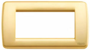 Placca Rondò 4 Moduli Oro Opaco IDEA