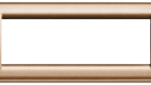 Placca Rondò 6 Moduli Bronzo Metallo IDEA