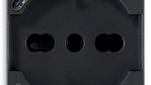 PRESA 2P+T 16A UNIVERSALE + USB C GRIGIO