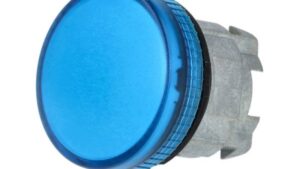 Testa lampada spia Ø22 gemme lisce blu