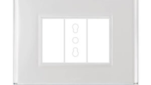 Placca lite 3 frutti bianca Beghelli